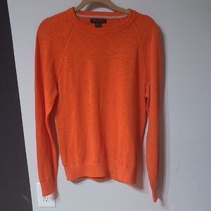 Banana Republic Orange 100% cotton slub Sweater Size Small